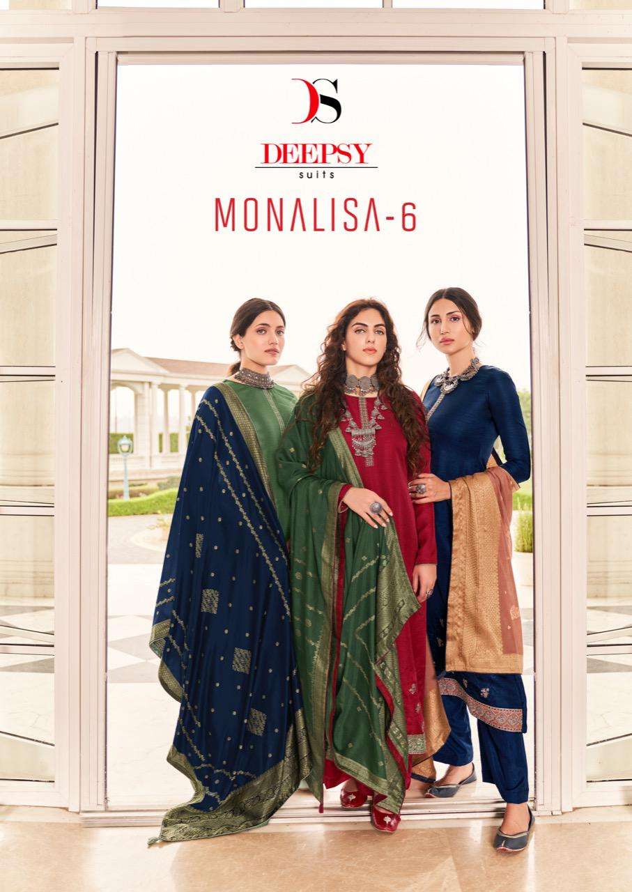 DEEPSY SUITS PRESENTS MONALISA 6 SILK WITH EMBRROIDERY WHOLESALE PAKISTANI SUITS